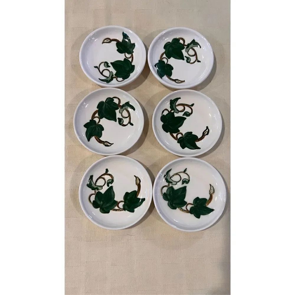 Vintage Metlox Poppy Trail California Ivy Fruit Dessert Sauce Bowl Set of 6 - Picture 3 of 6
